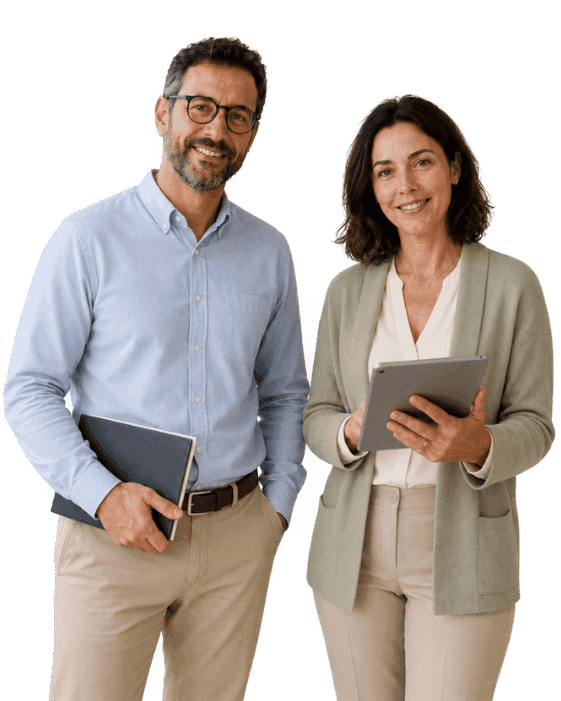 Pareja haciendo terapia online en español